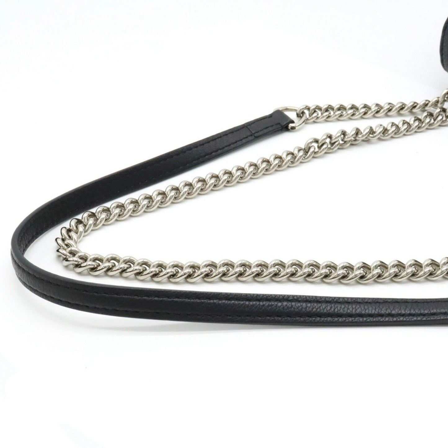 LOUIS VUITTON My Lock Me Chain Shoulder Bag Leather Noir Black