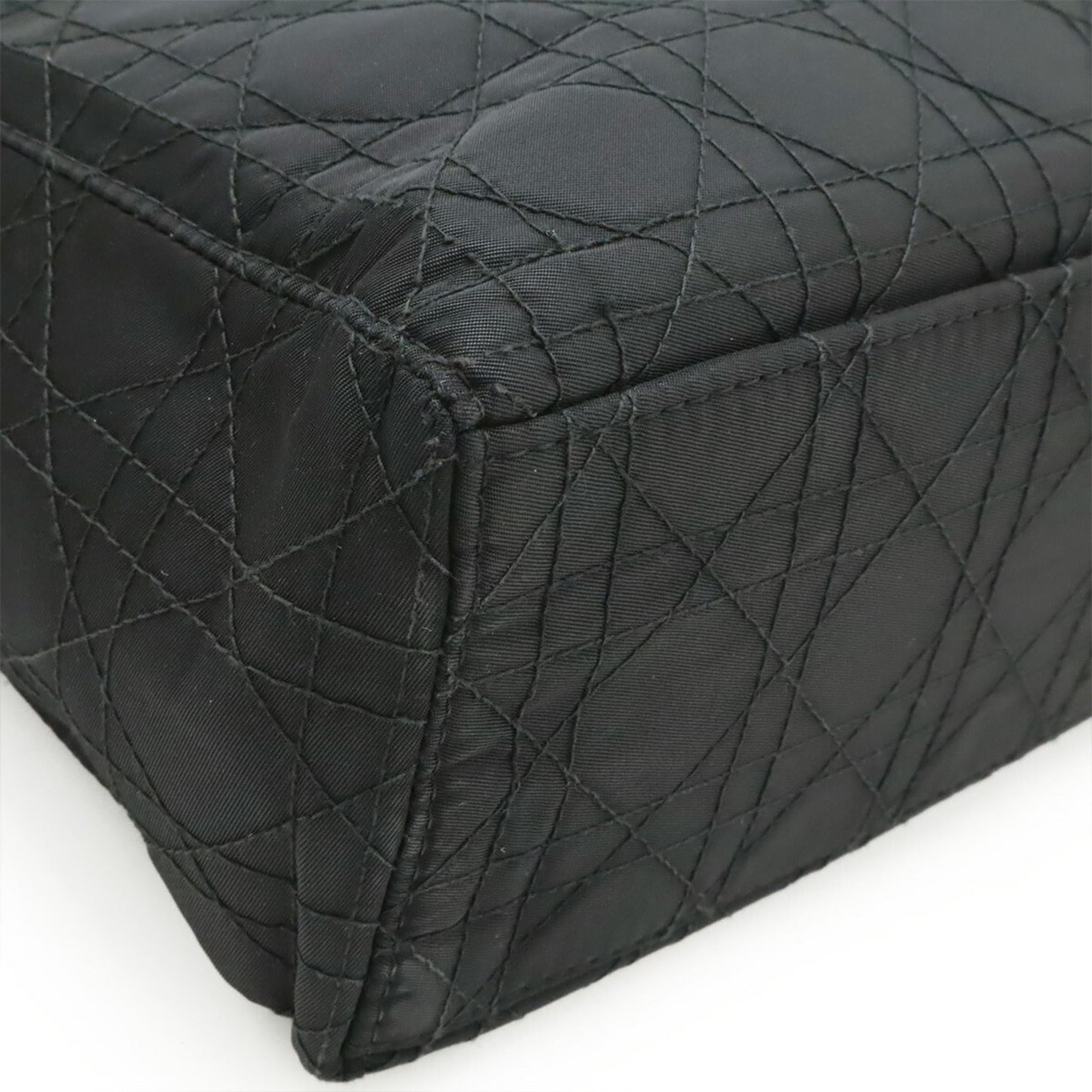 Christian Dior Black Nylon Handbag Tote Bag  