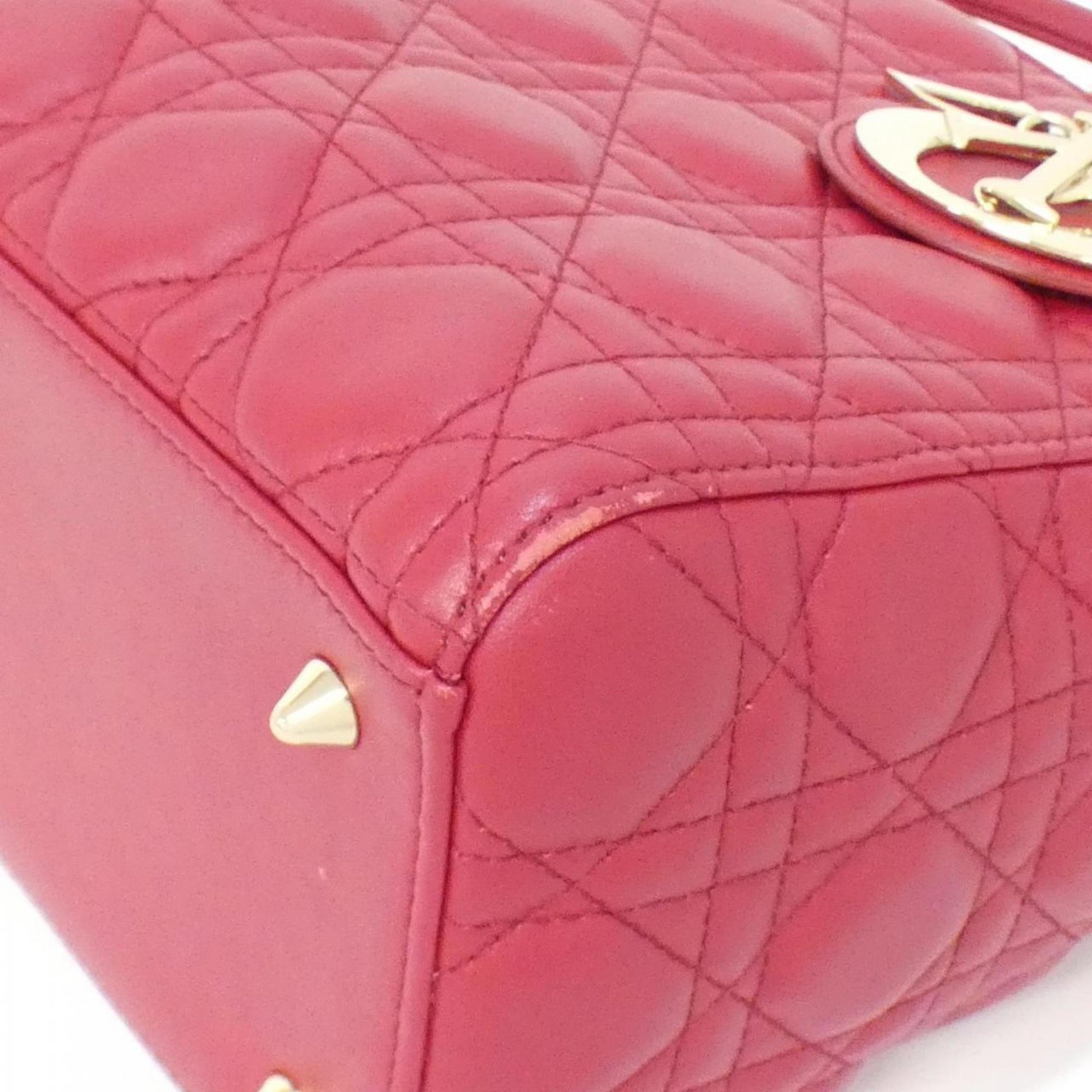 Christian Dior Cherry Red Leather Handbag  