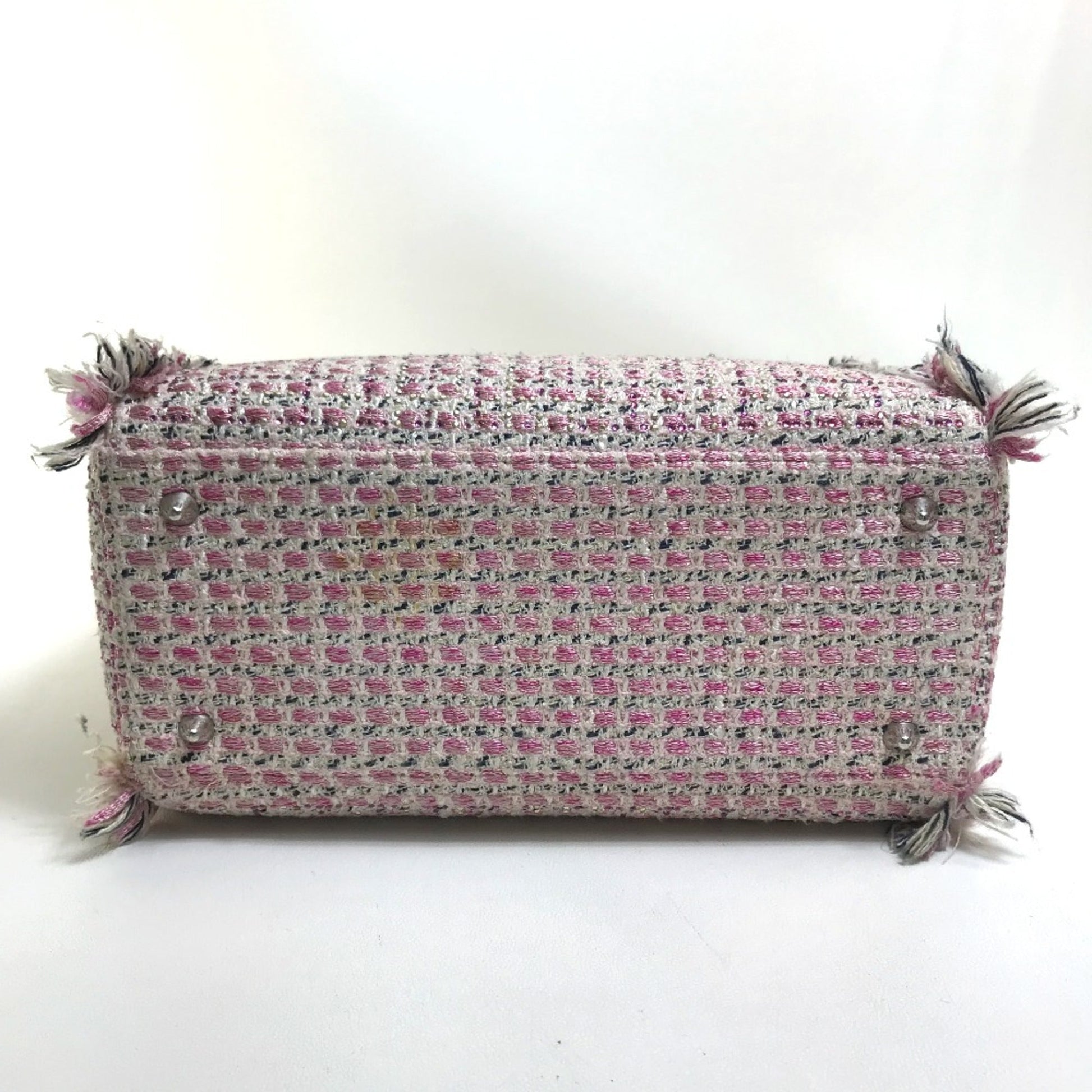 Christian Dior Pink Tweed Handbag  
