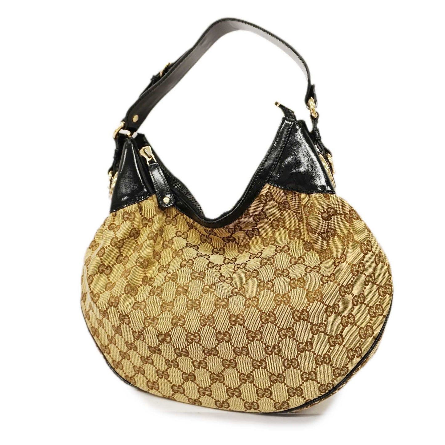 Gucci Leather Canvas Shoulder Bag