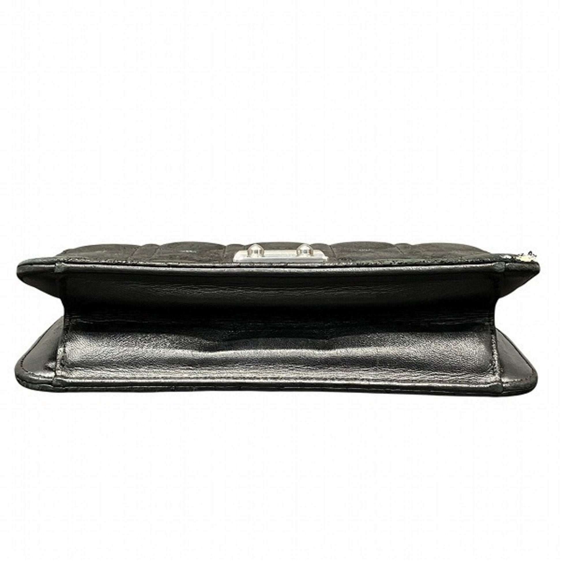 Christian Dior Black Leather Shoulder Bag  