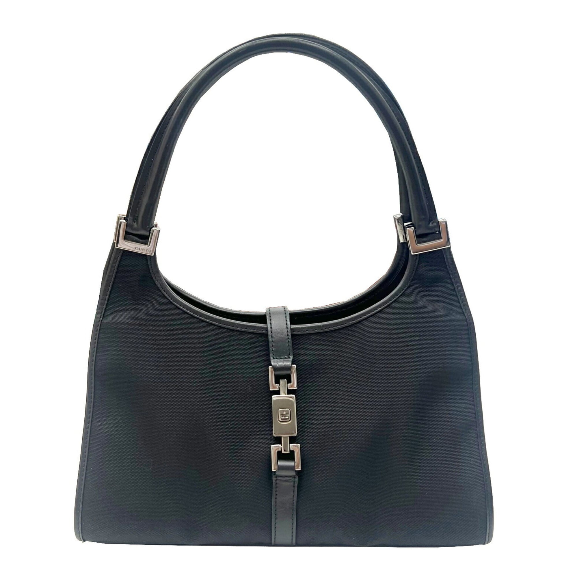 Gucci Leather Canvas Handbag
