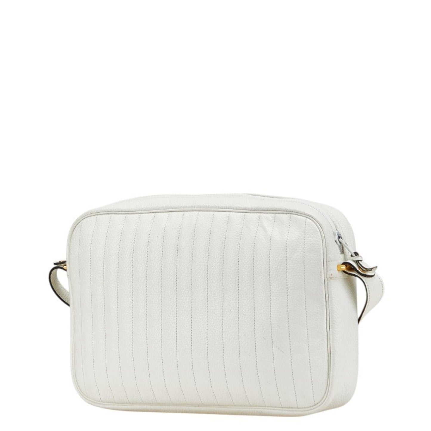 Christian Dior White Leather Shoulder Bag  