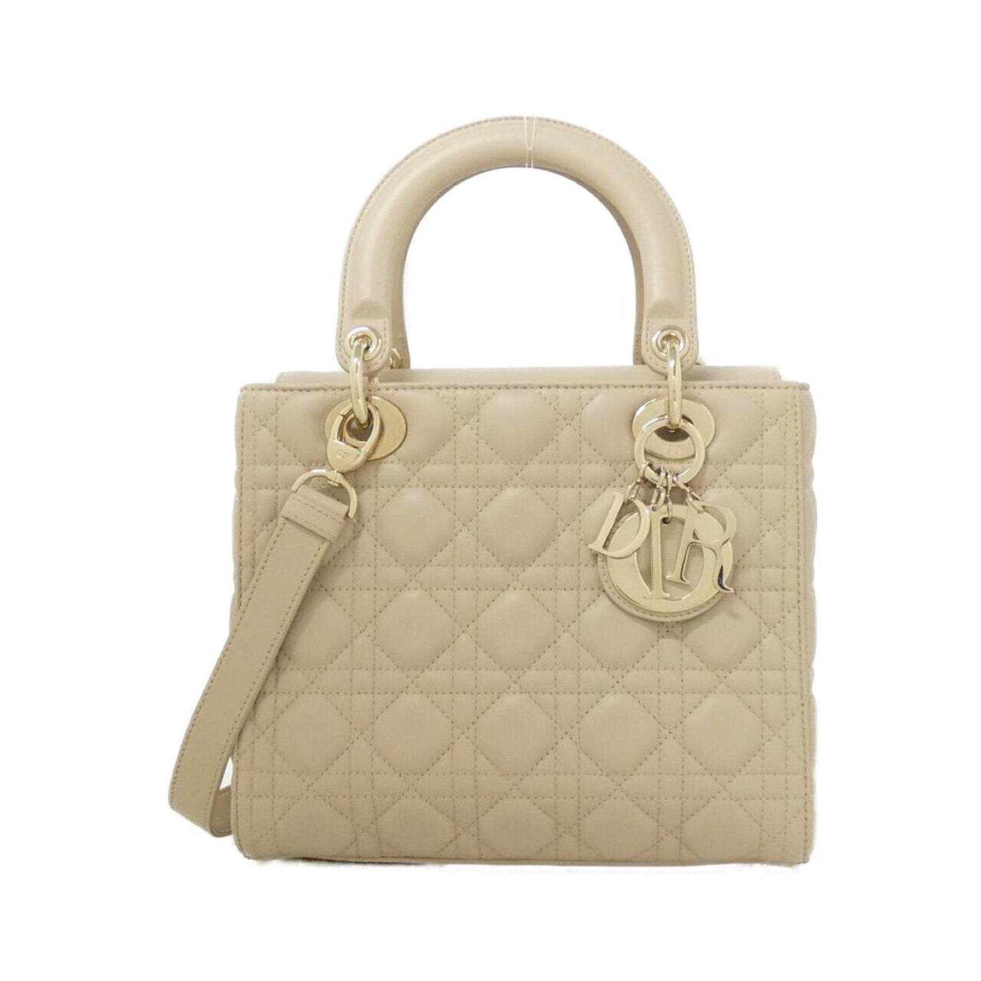 Christian Dior Beige Leather Handbag  