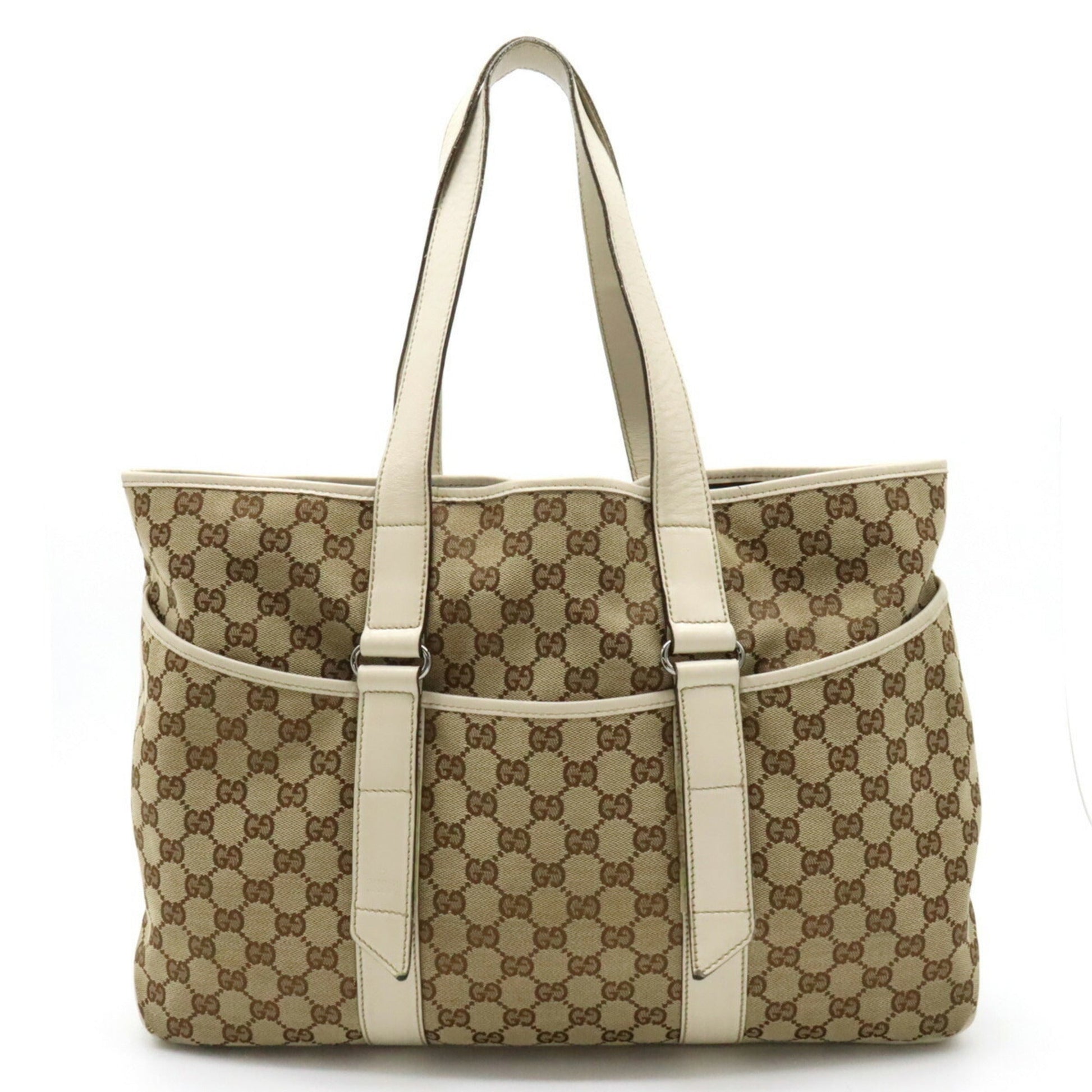 Gucci Leather Canvas Tote