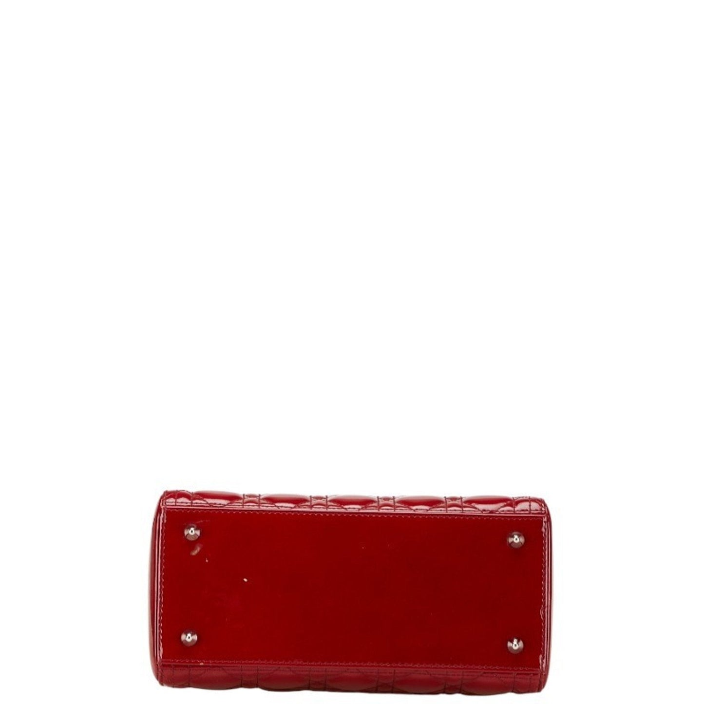 Christian Dior Lady Dior Red Color Patent Leather Handbag Shoulder Bag  