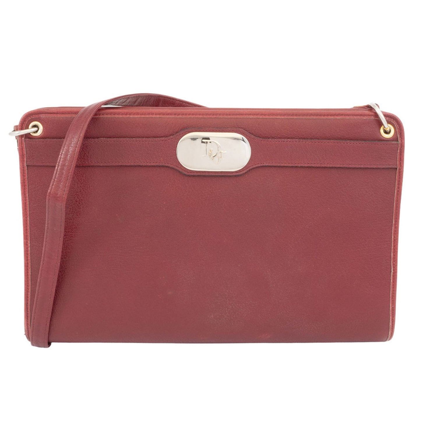 Christian Dior Bordeaux Leather Shoulder Bag  