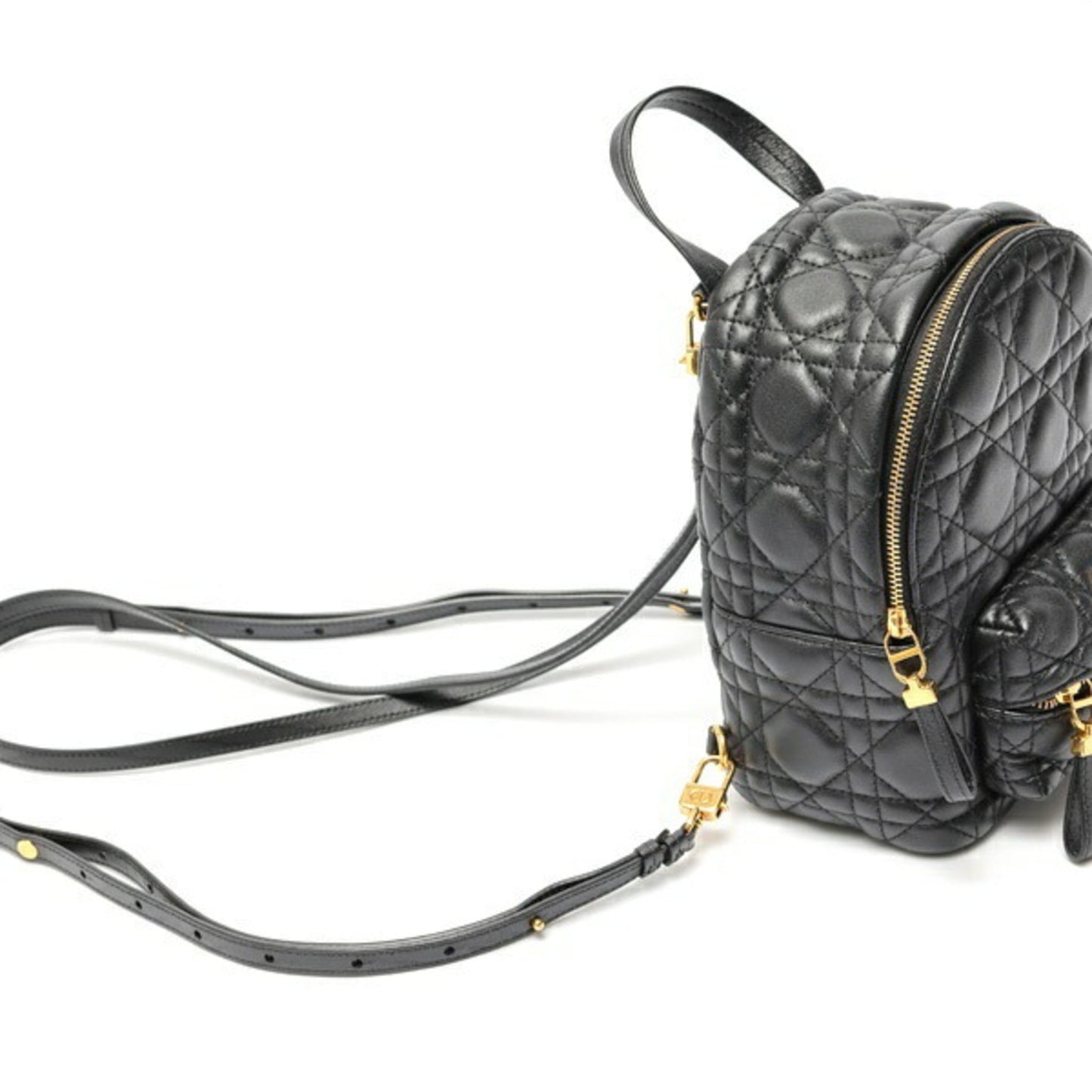 Christian Dior Black Leather Backpack  