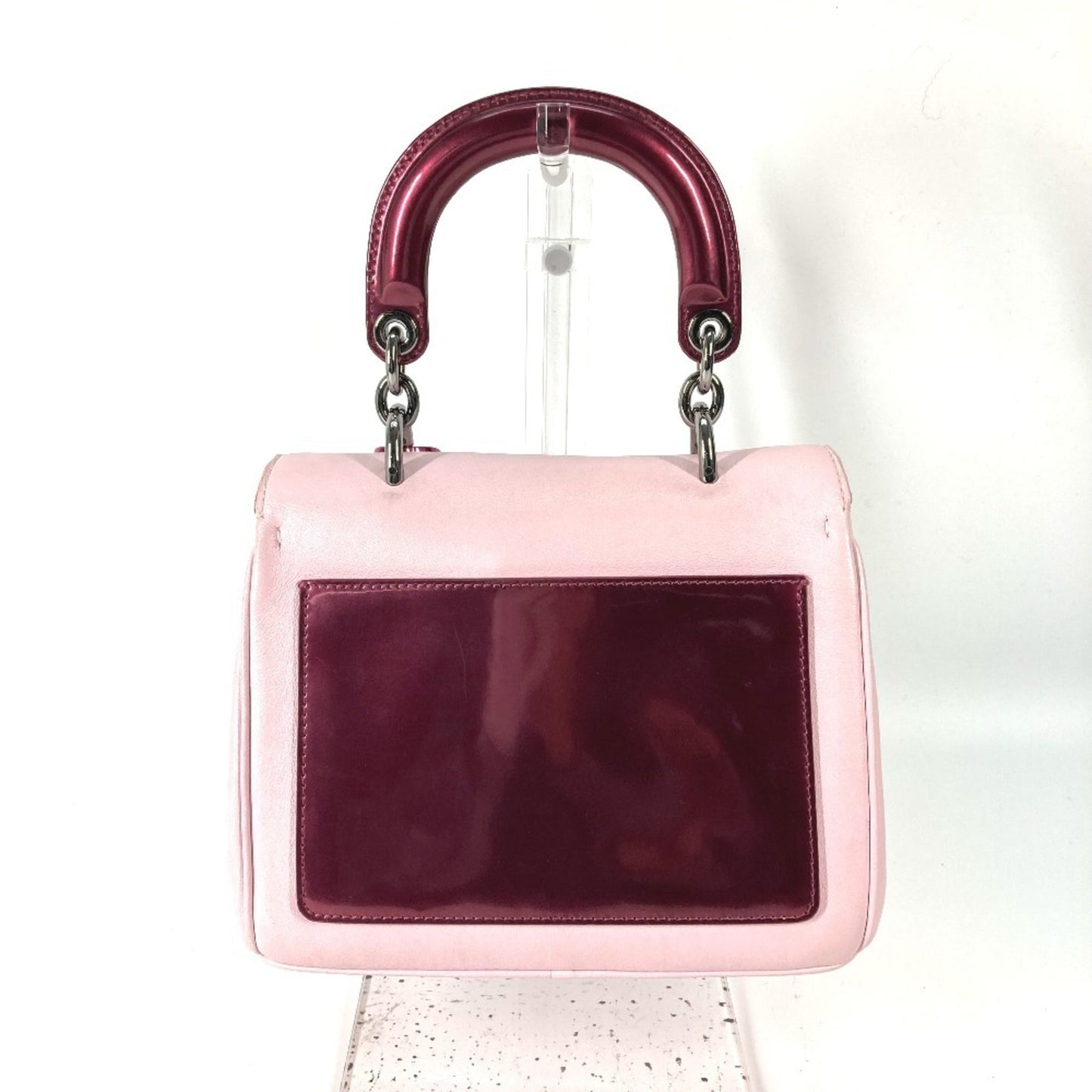 Christian Dior Metallic Pink Leather Leather Handbag Shoulder Bag  