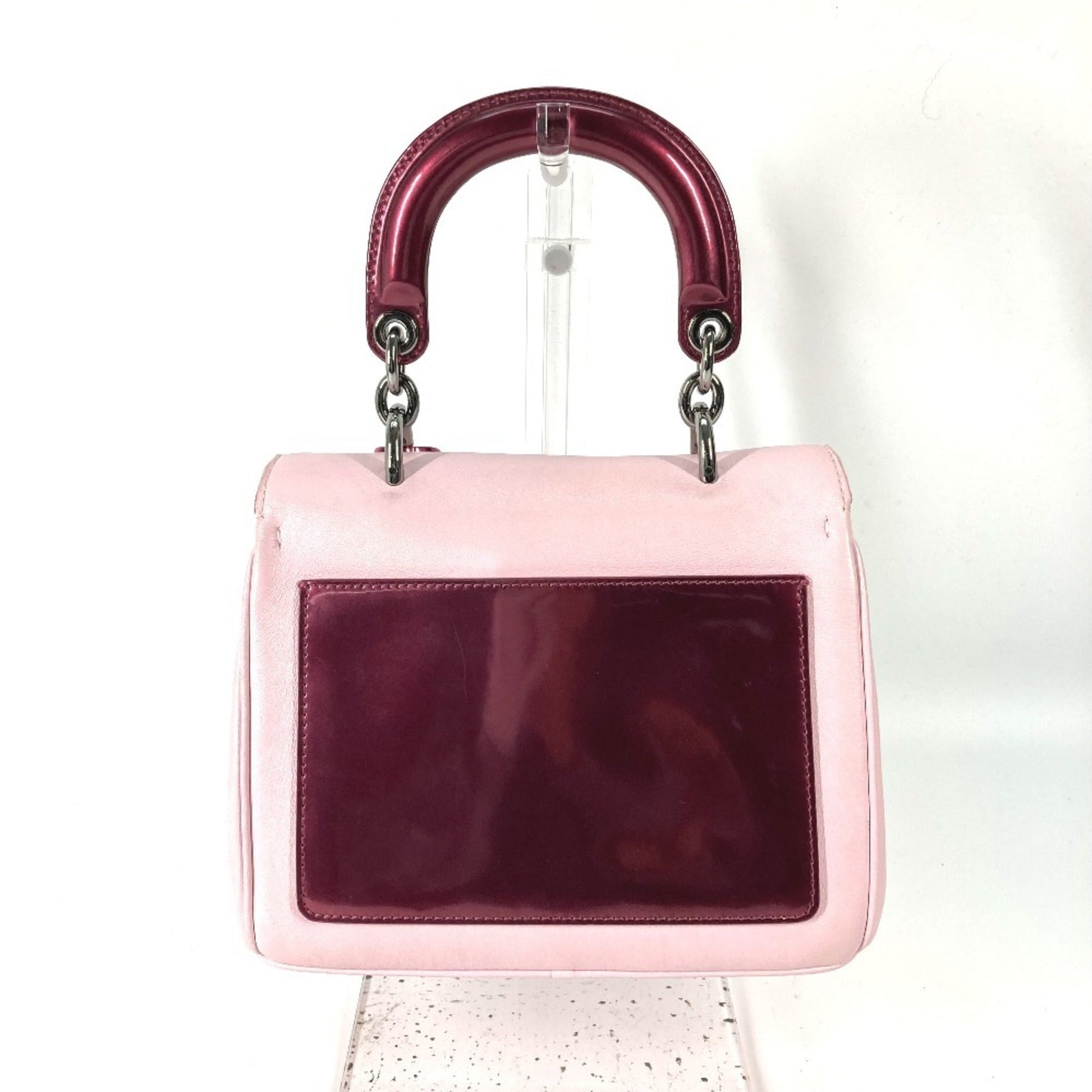 Christian Dior Metallic Pink Leather Leather Handbag Shoulder Bag  