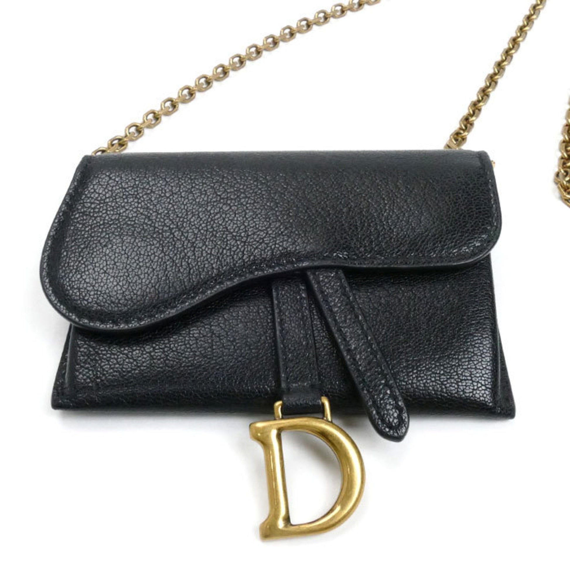 Christian Dior Black Leather Shoulder Bag  