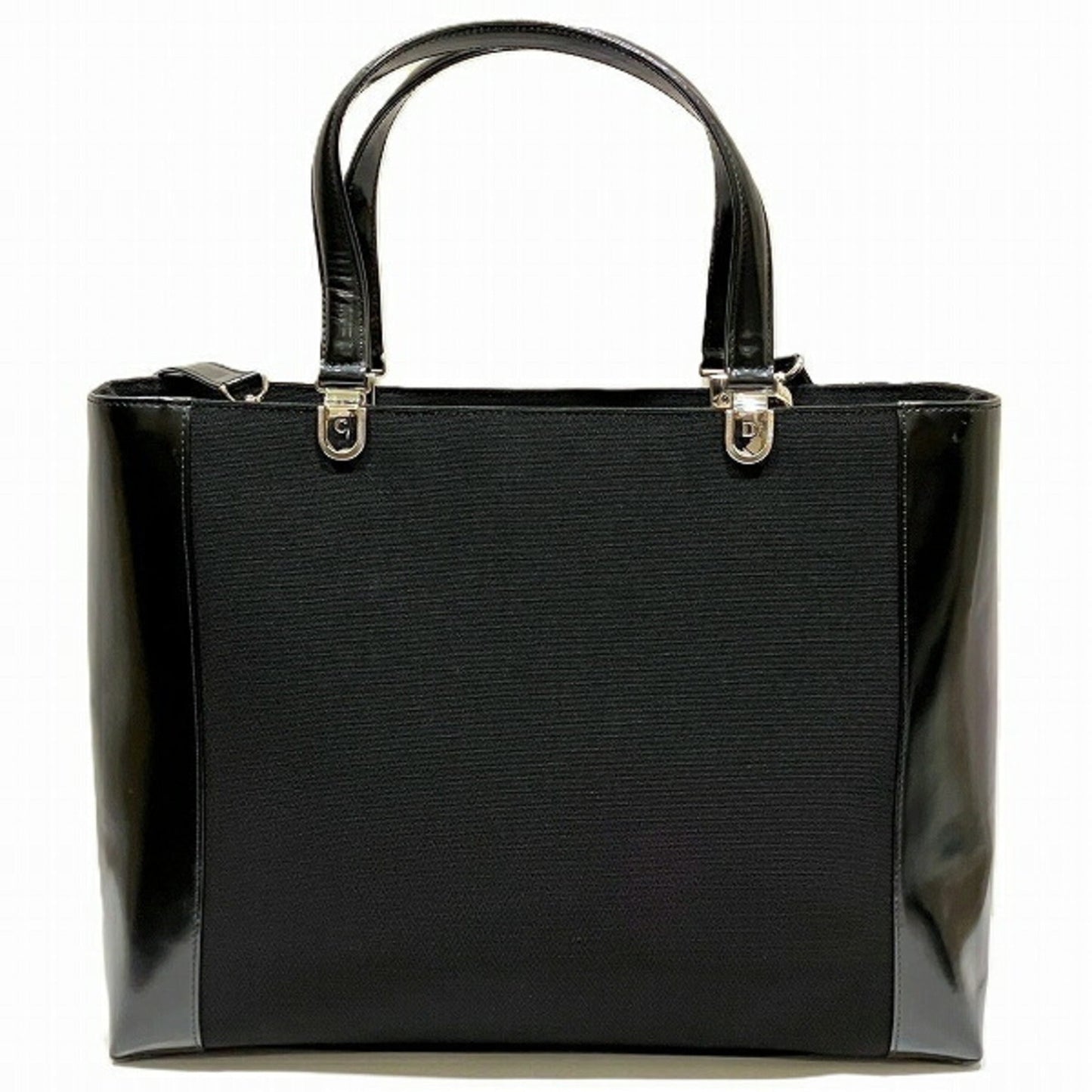 Christian Dior Black Canvas Pouch Shoulder Bag Tote Bag  