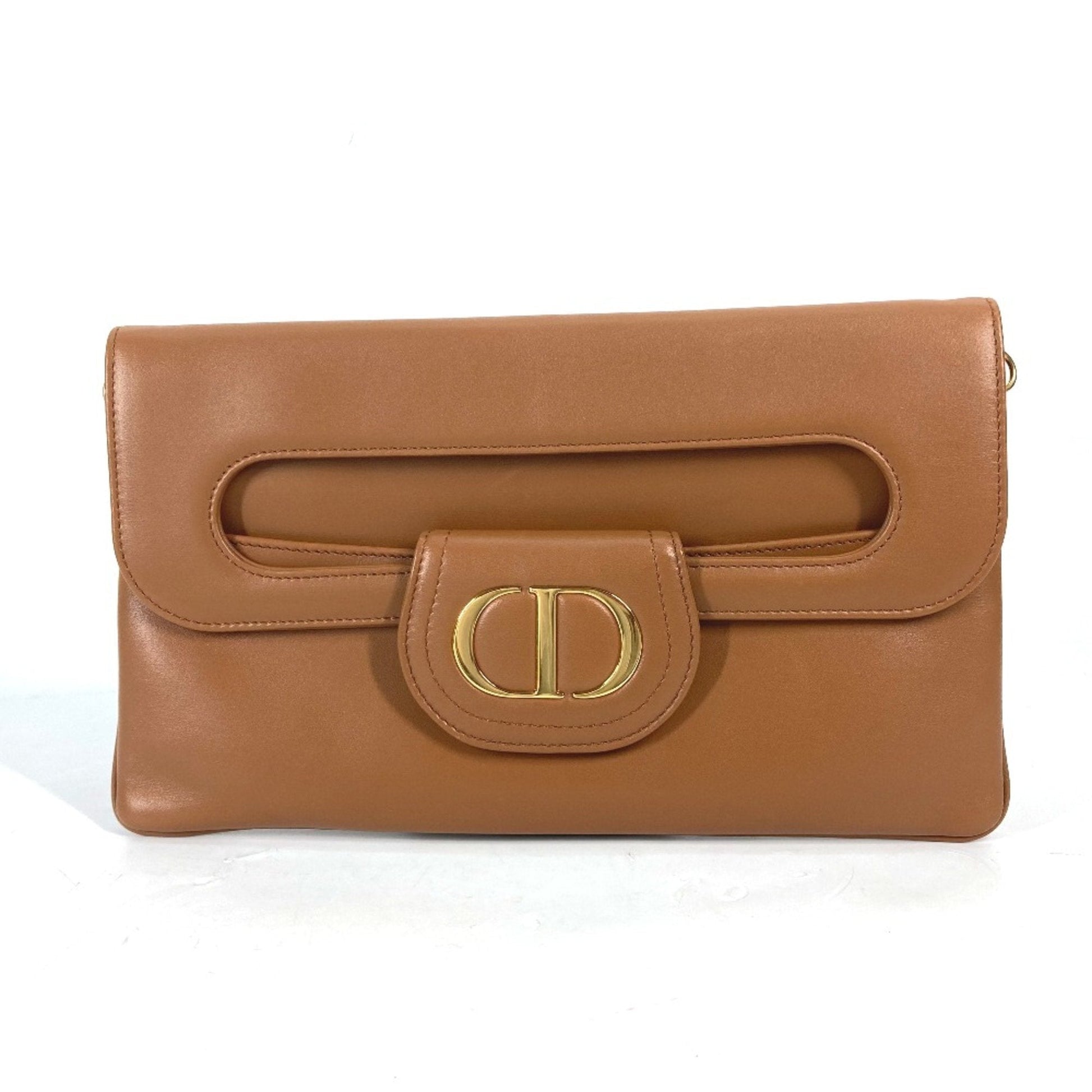Christian Dior Brown Leather Handbag  