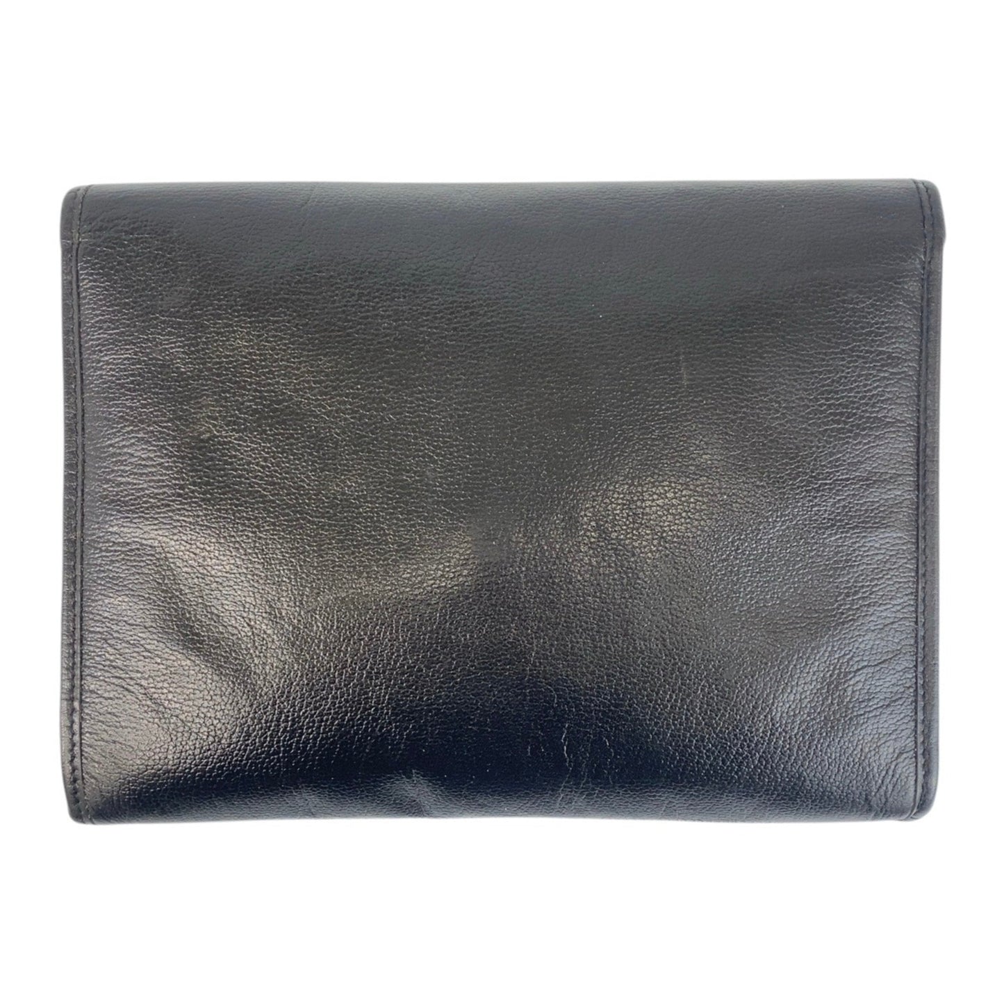 Christian Dior Black Leather Clutch Bag Shoulder Bag  
