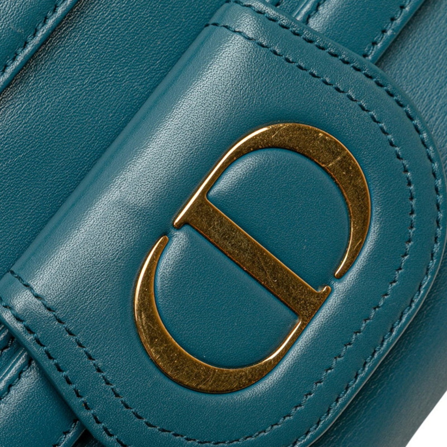 Christian Dior Blue Leather Shoulder Bag  