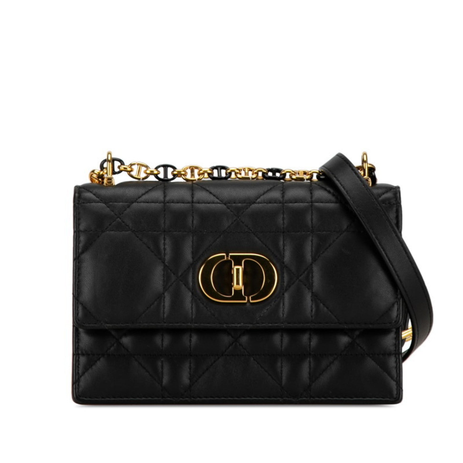 Christian Dior Black Leather Shoulder Bag  