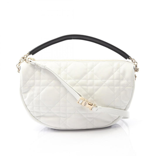 Christian Dior Black White Leather Handbag  
