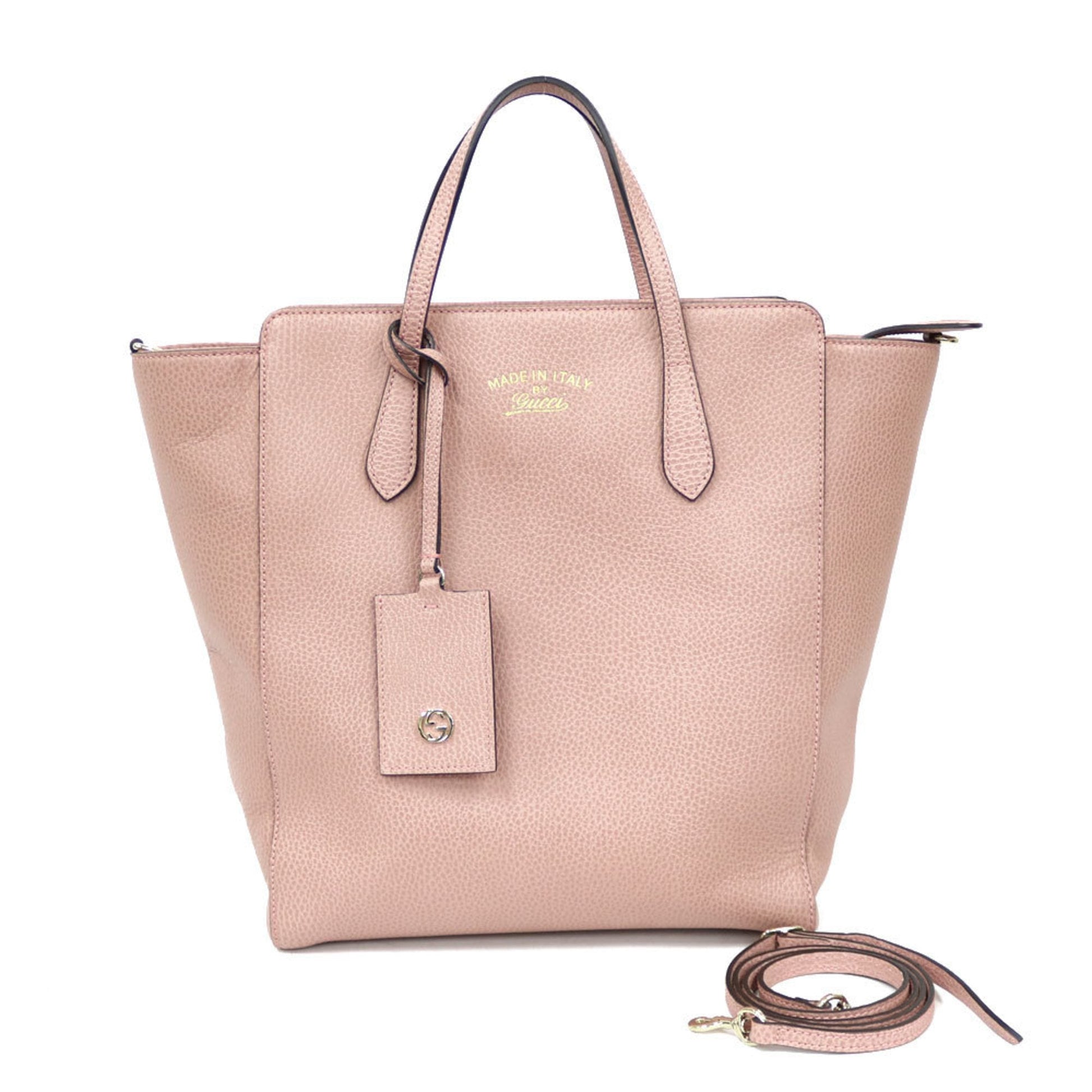 Gucci Pink Leather Shoulder Bag Style 2
