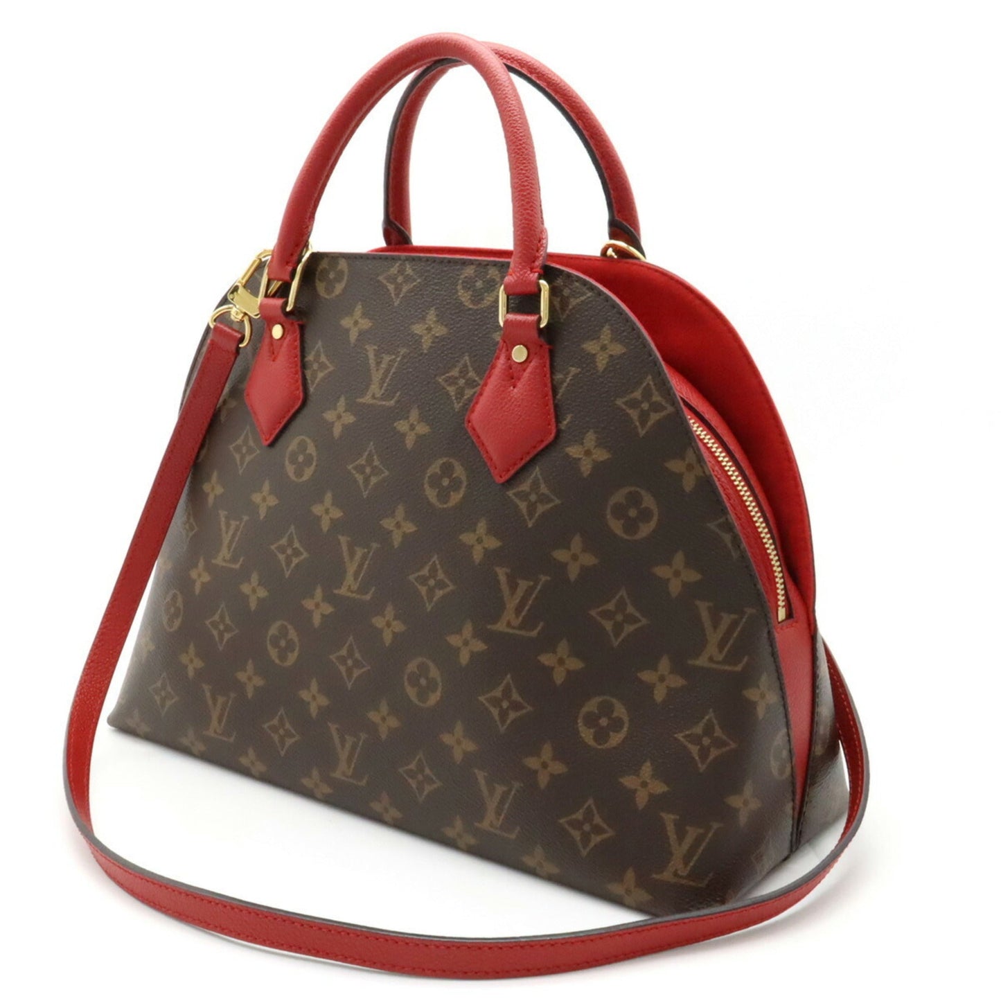 LOUIS VUITTON Monogram Alma Bag Into Handbag Shoulder Rouge Red M41779