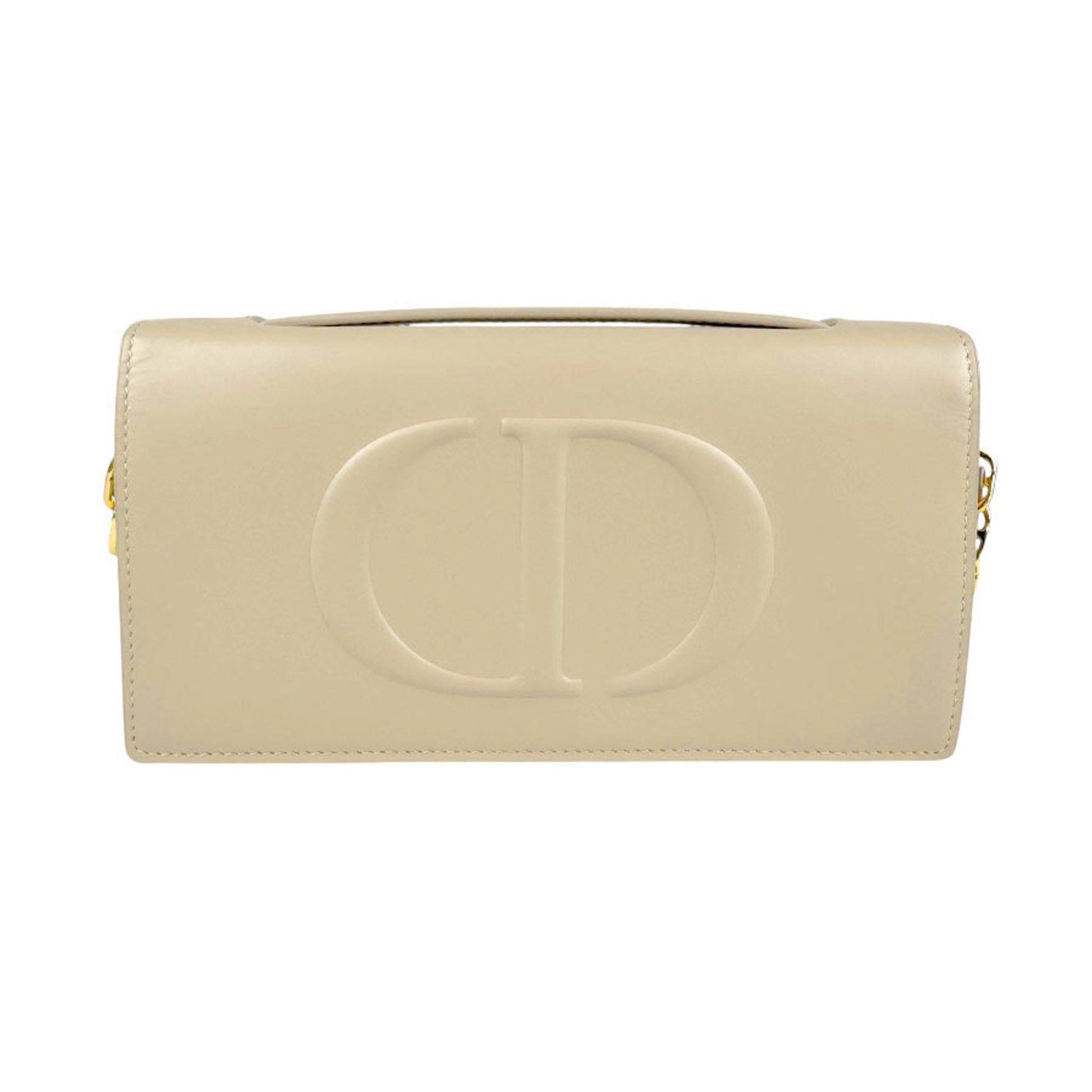 Christian Dior Beige Leather Shoulder Bag  
