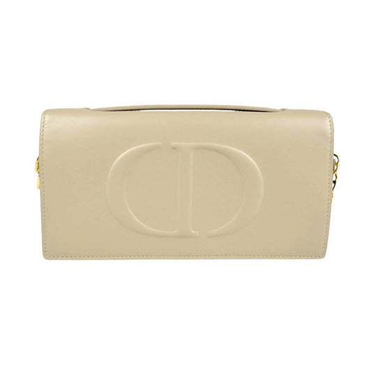 Christian Dior Beige Leather Shoulder Bag  