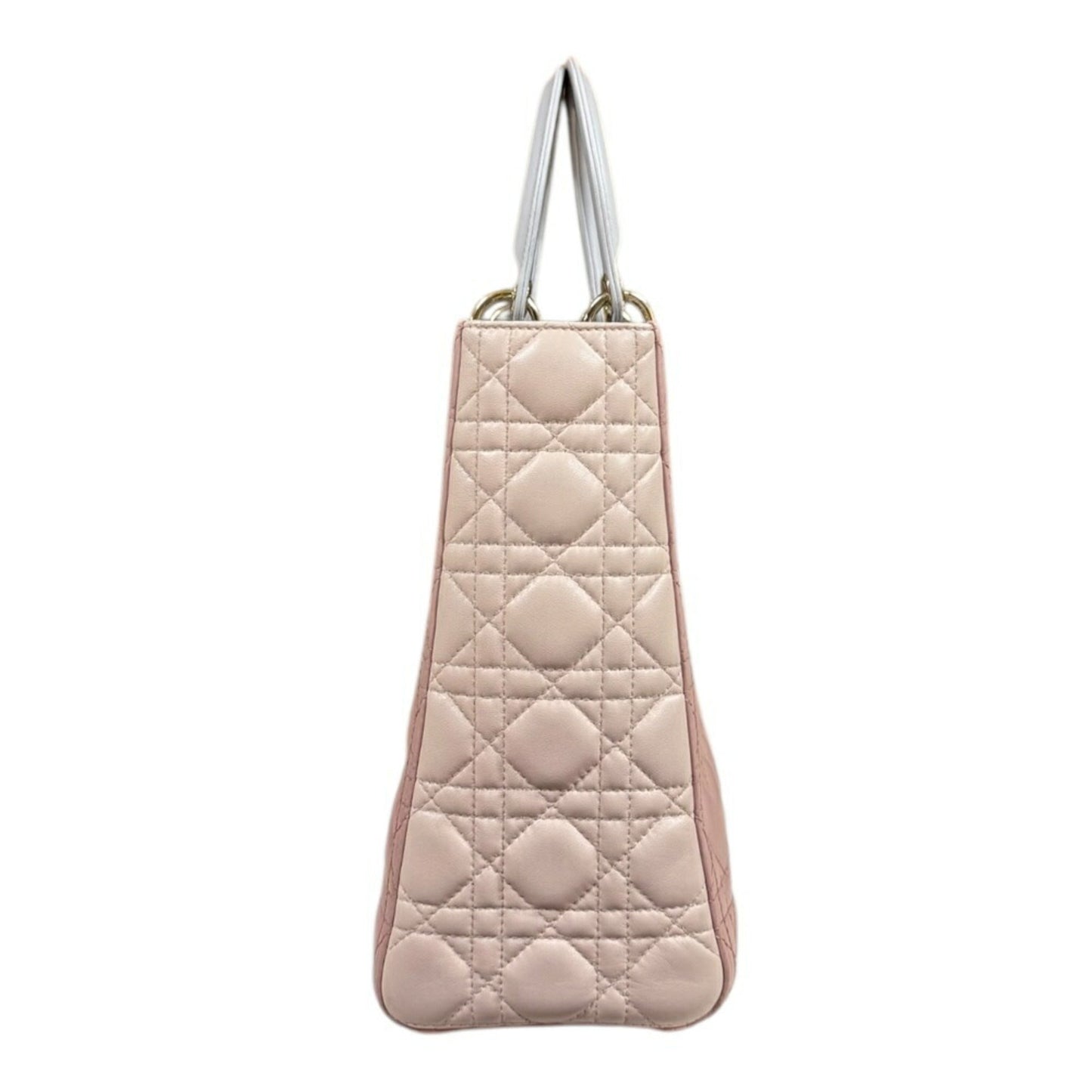 Christian Dior Gray Pink Leather Shoulder Bag  