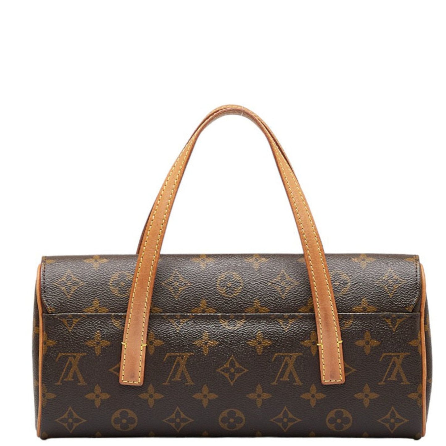 LOUIS VUITTON Monogram Sonatine Handbag M51902 Brown PVC Leather Women's