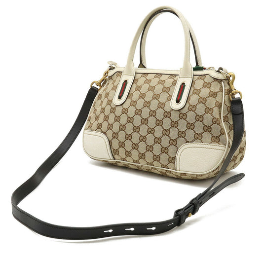 Gucci Leather Canvas Shoulder Bag