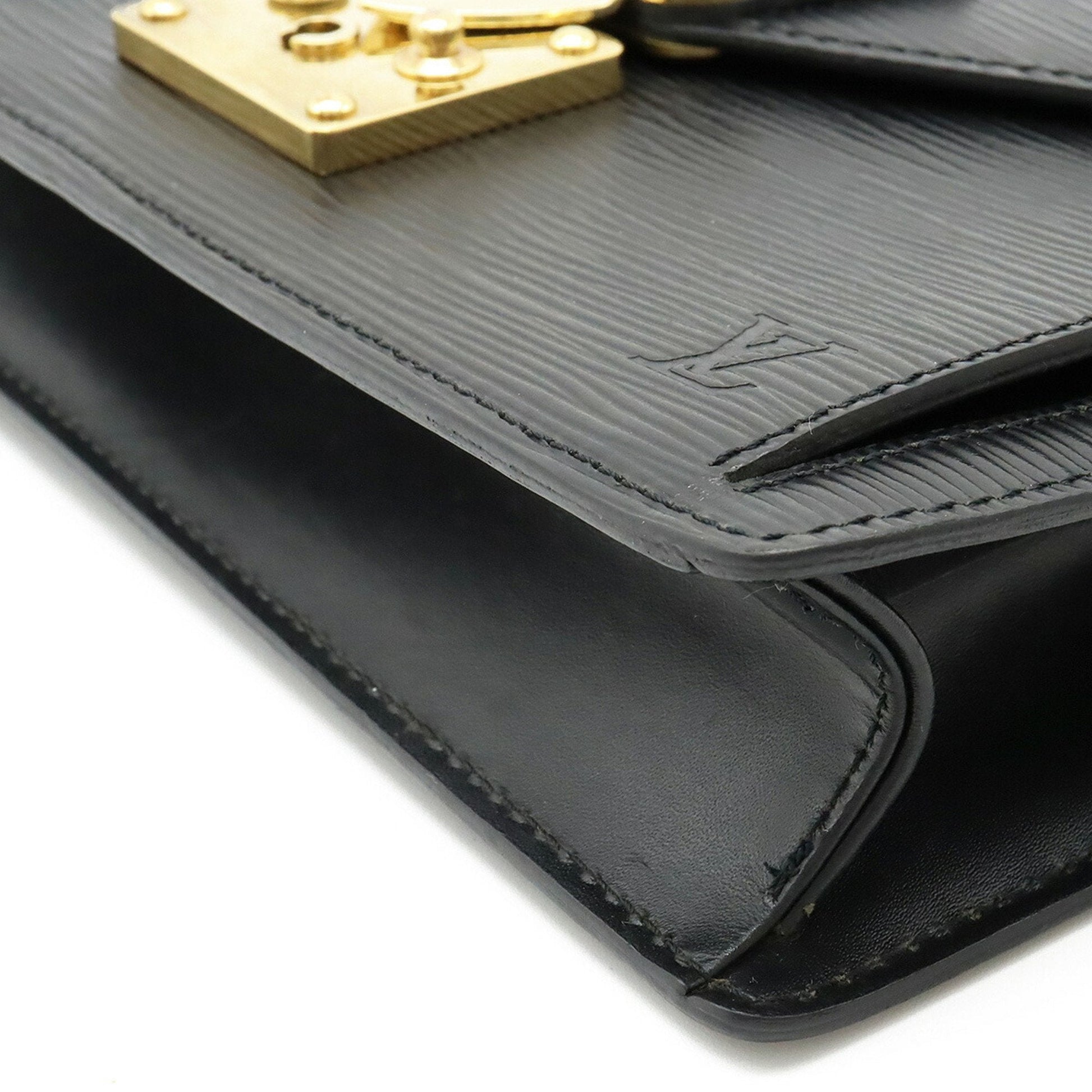 LOUIS VUITTON Epi Pochette Serie Dragonne Second Bag Noir Black Key Missing