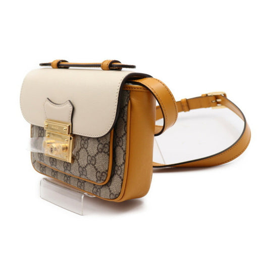 Gucci Leather Canvas Shoulder Bag