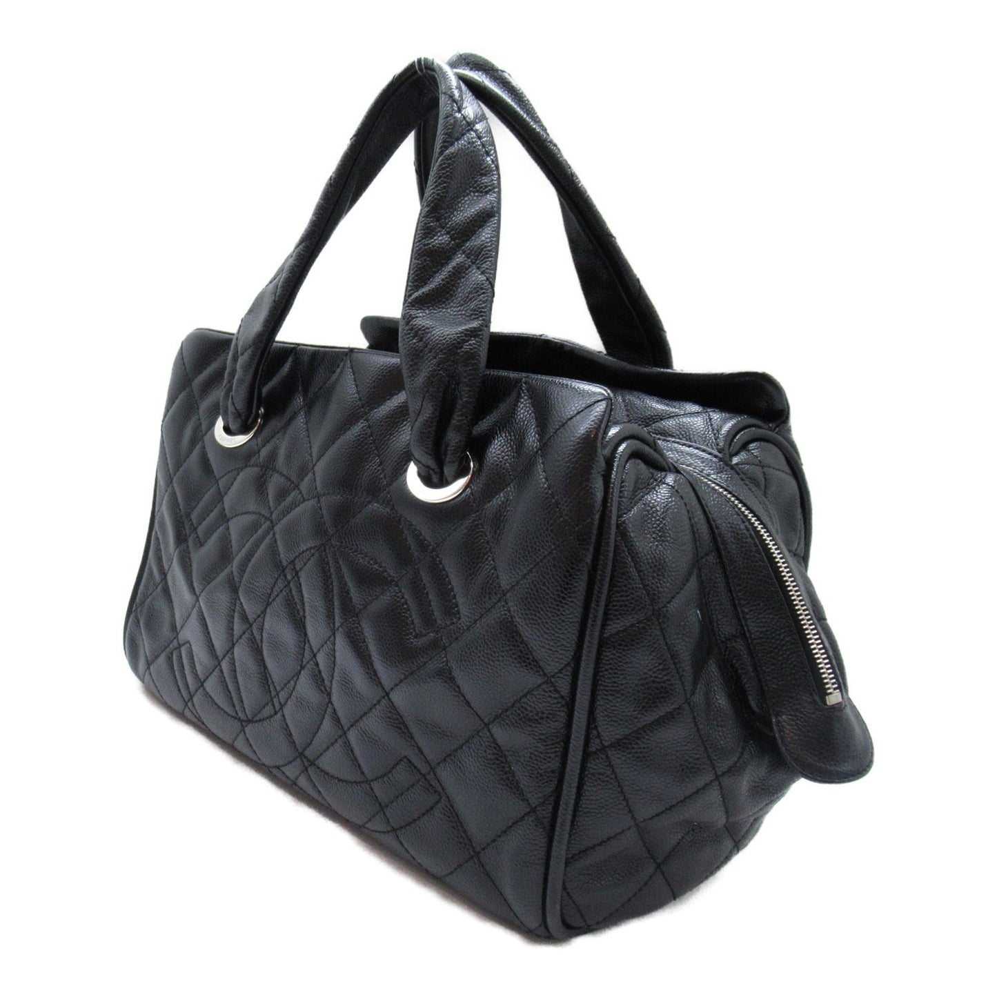 CHANEL Boston bag Black Caviar Skin Grained Calf