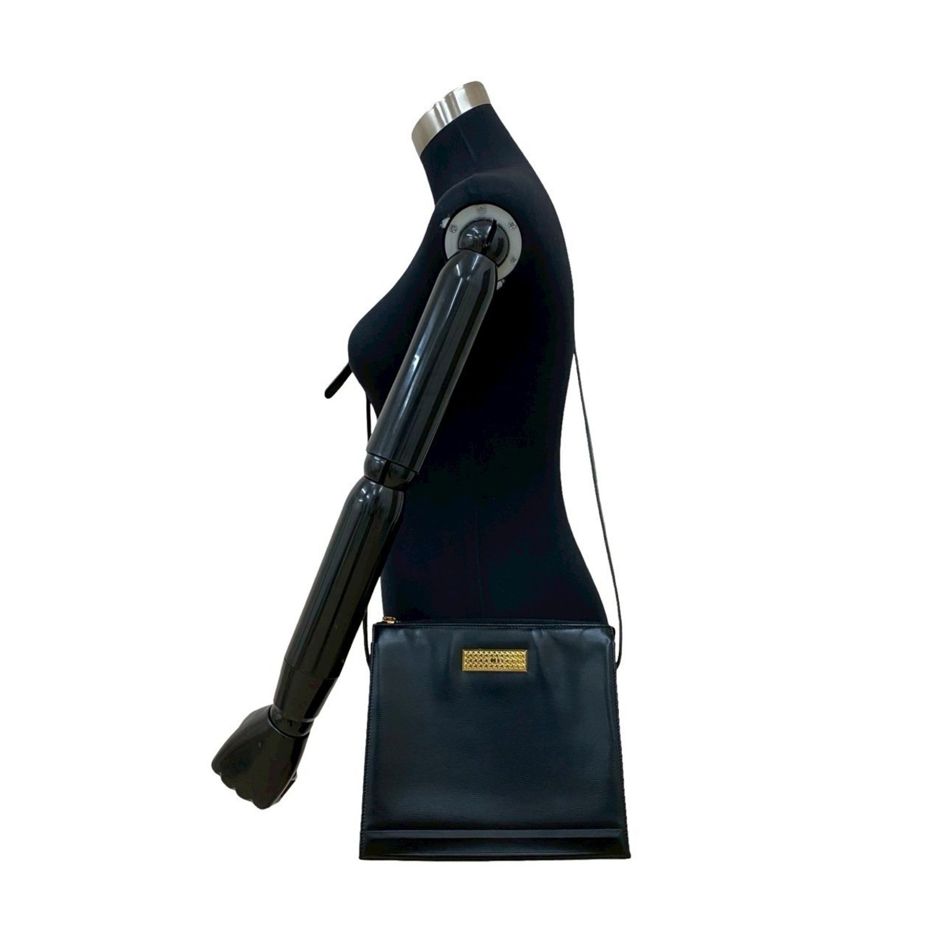 Christian Dior Black Leather Pochette Shoulder Bag  