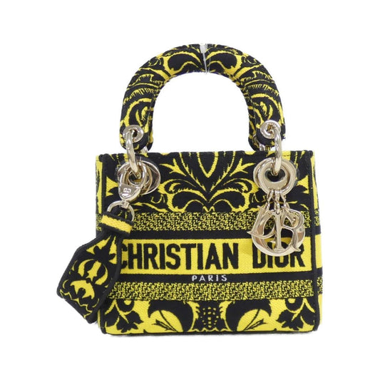 Christian Dior Yellow Canvas Handbag  
