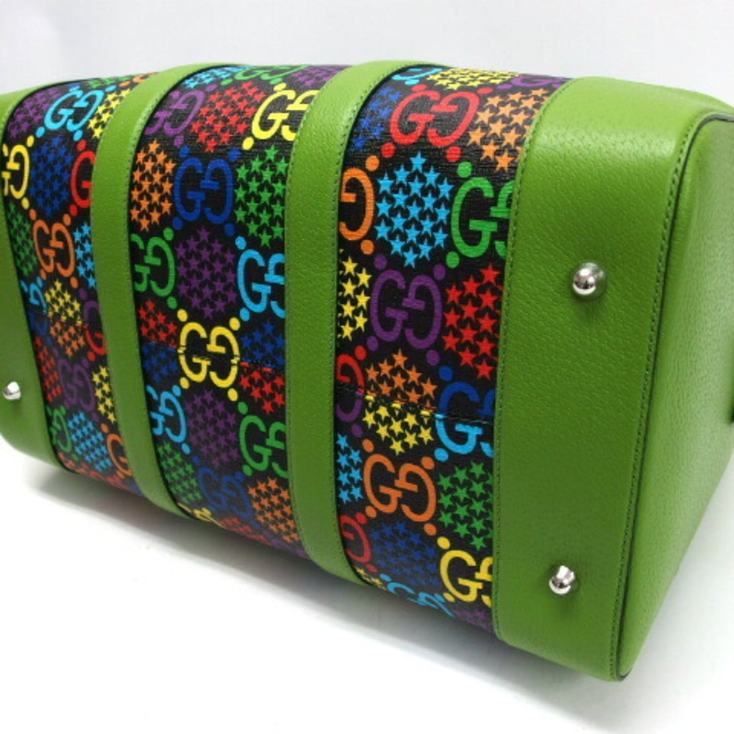 Gucci Boston Leather Canvas Shoulder Bag Style 7