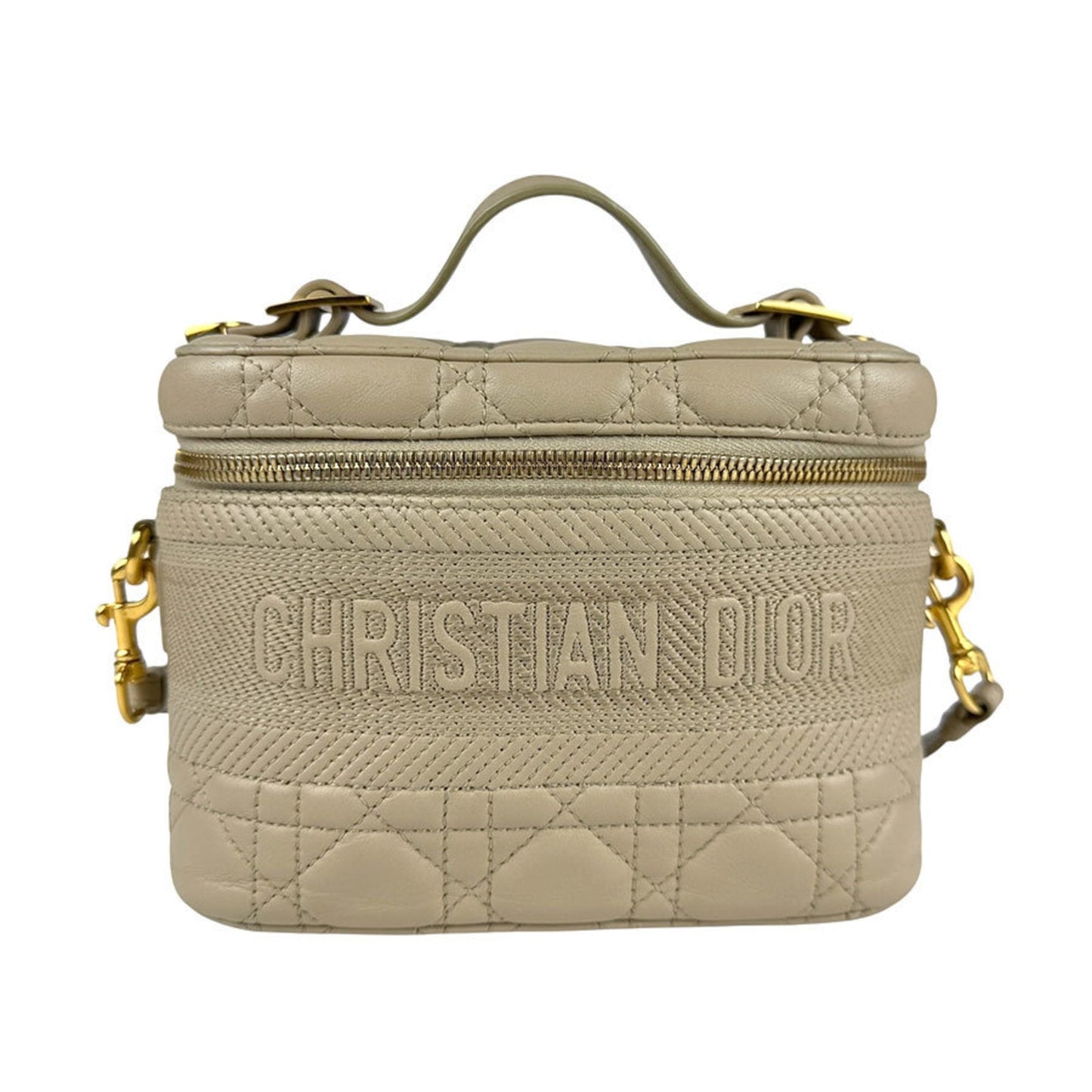 Christian Dior Beige Leather Handbag Shoulder Bag  