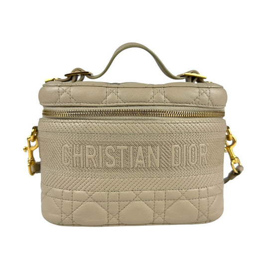 Christian Dior Beige Leather Handbag Shoulder Bag  