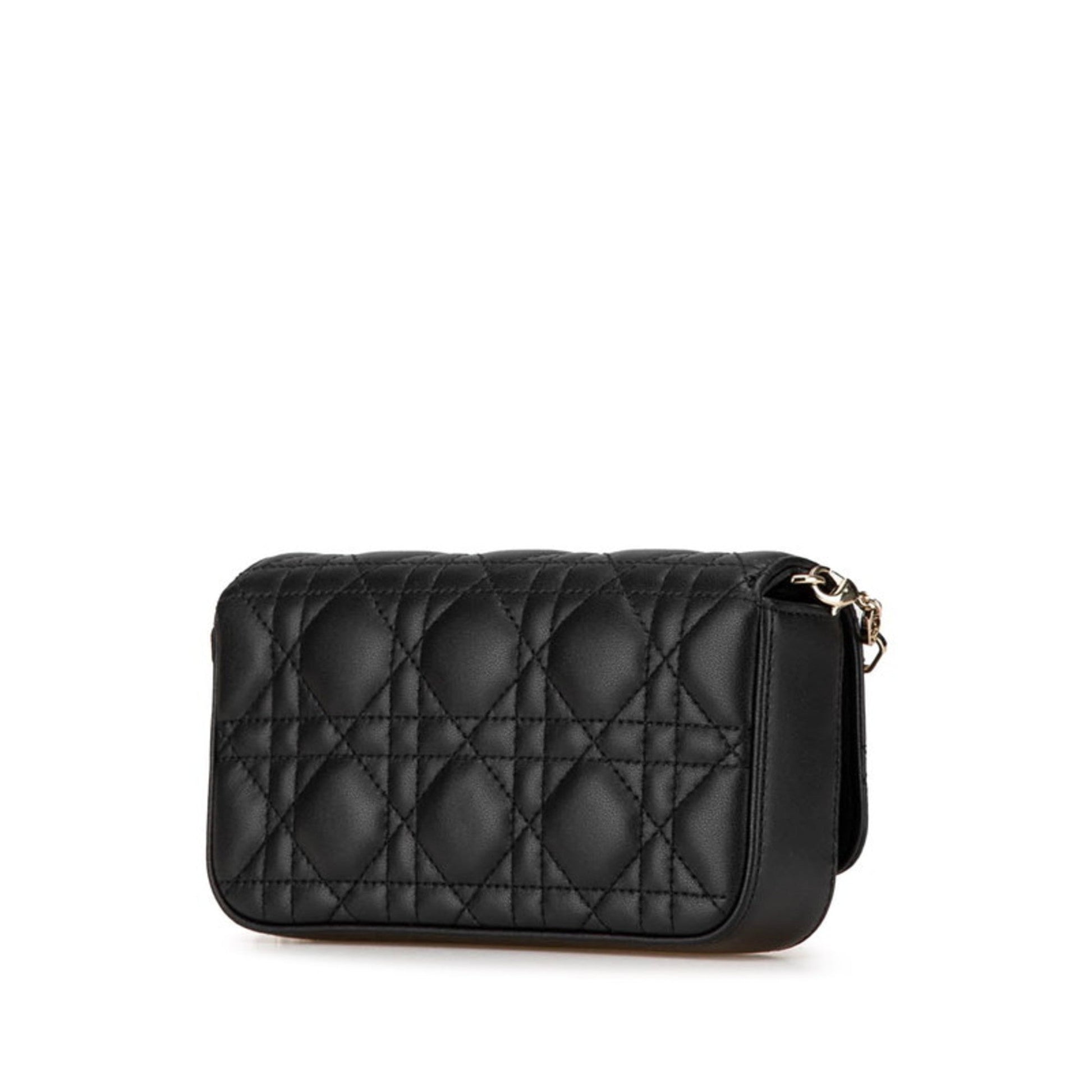 Christian Dior Black Leather Shoulder Bag  