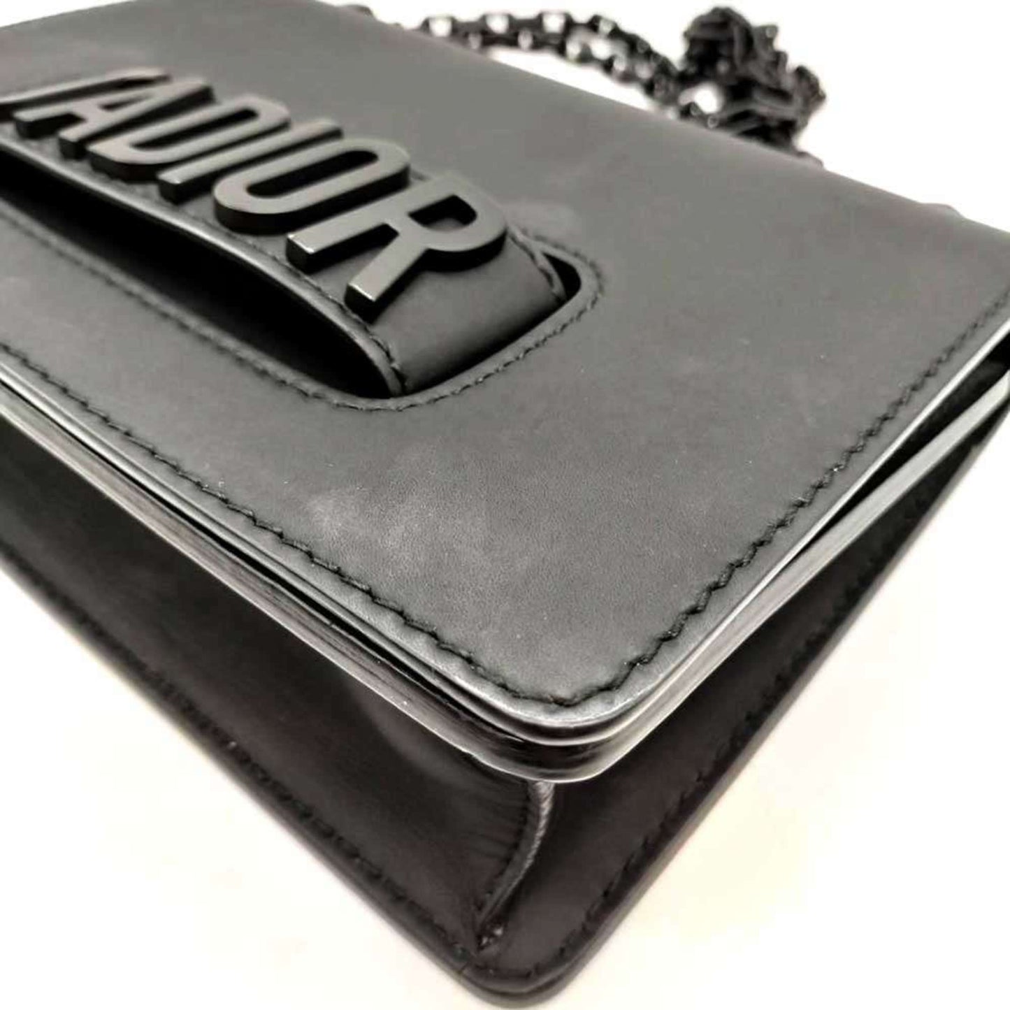 Christian Dior Black Leather Shoulder Bag  