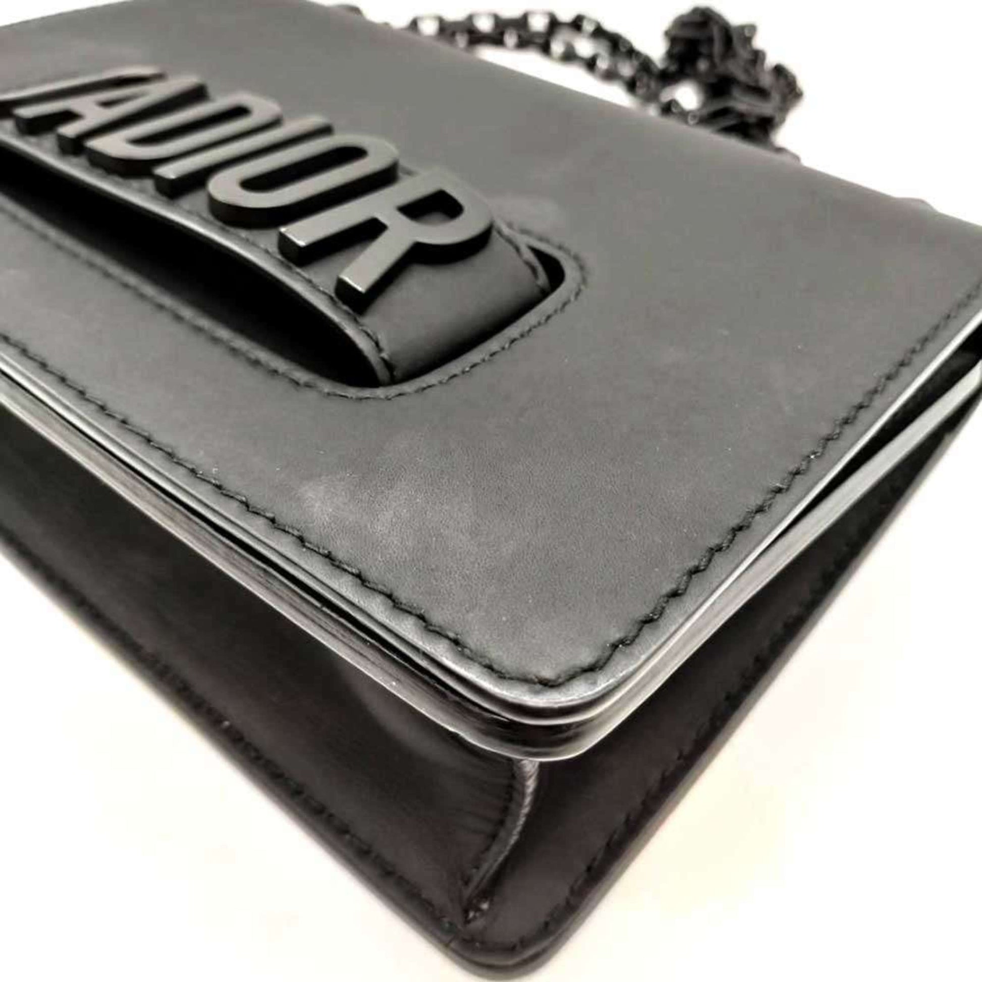 Christian Dior Black Leather Shoulder Bag  
