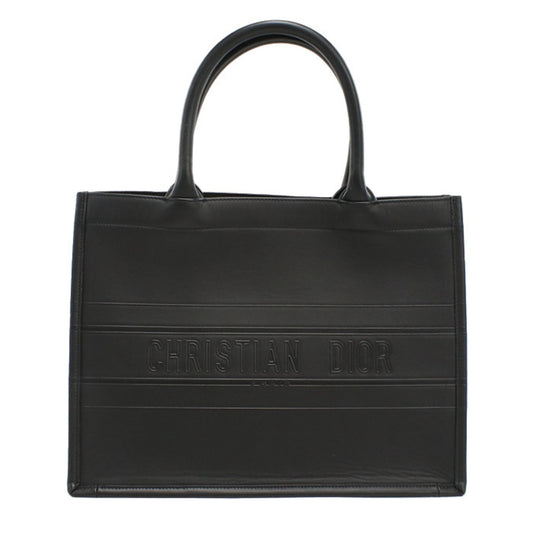 Christian Dior Black Leather Tote Bag  