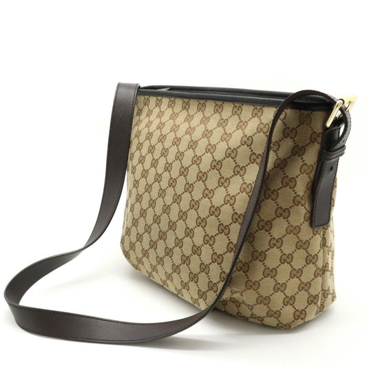 Gucci Leather Canvas Shoulder Bag