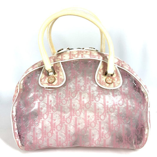 Christian Dior Pink Yellow Trotter Boston Bag Handbag Tote Bag  