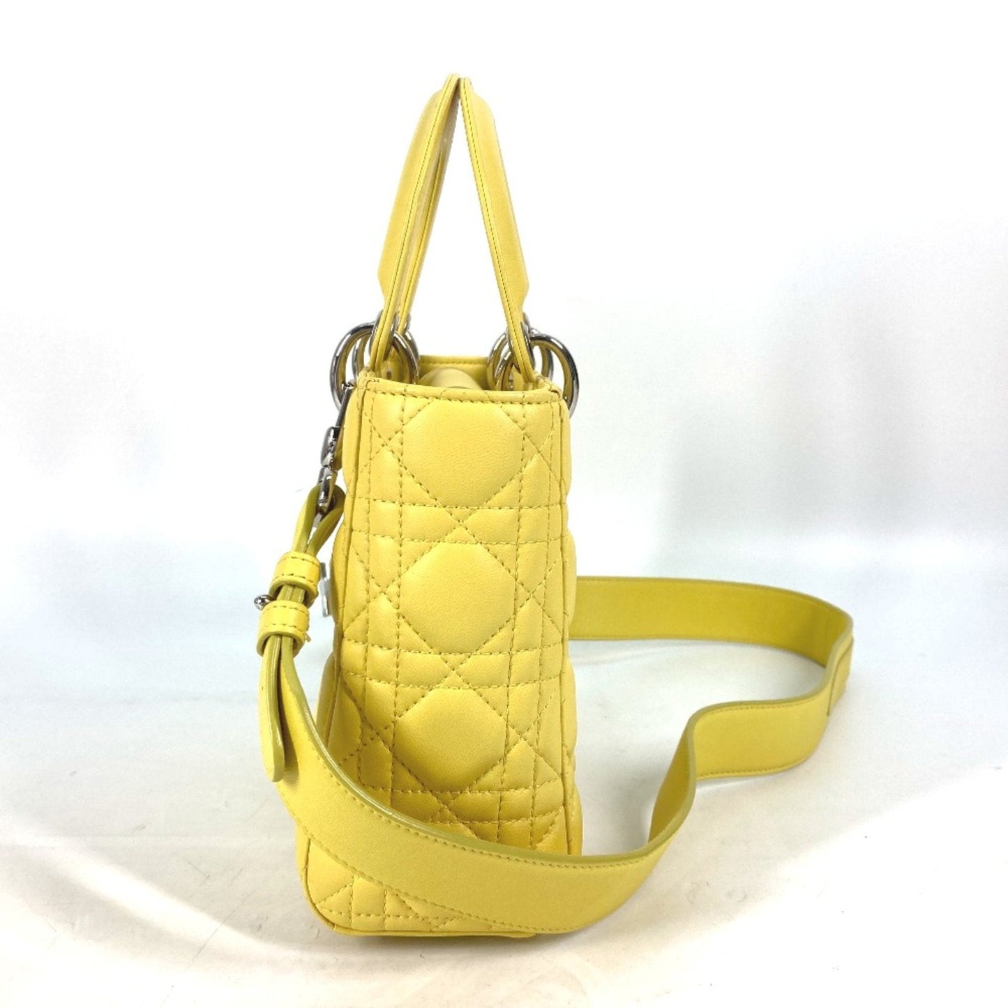 Christian Dior Yellow Leather Handbag  
