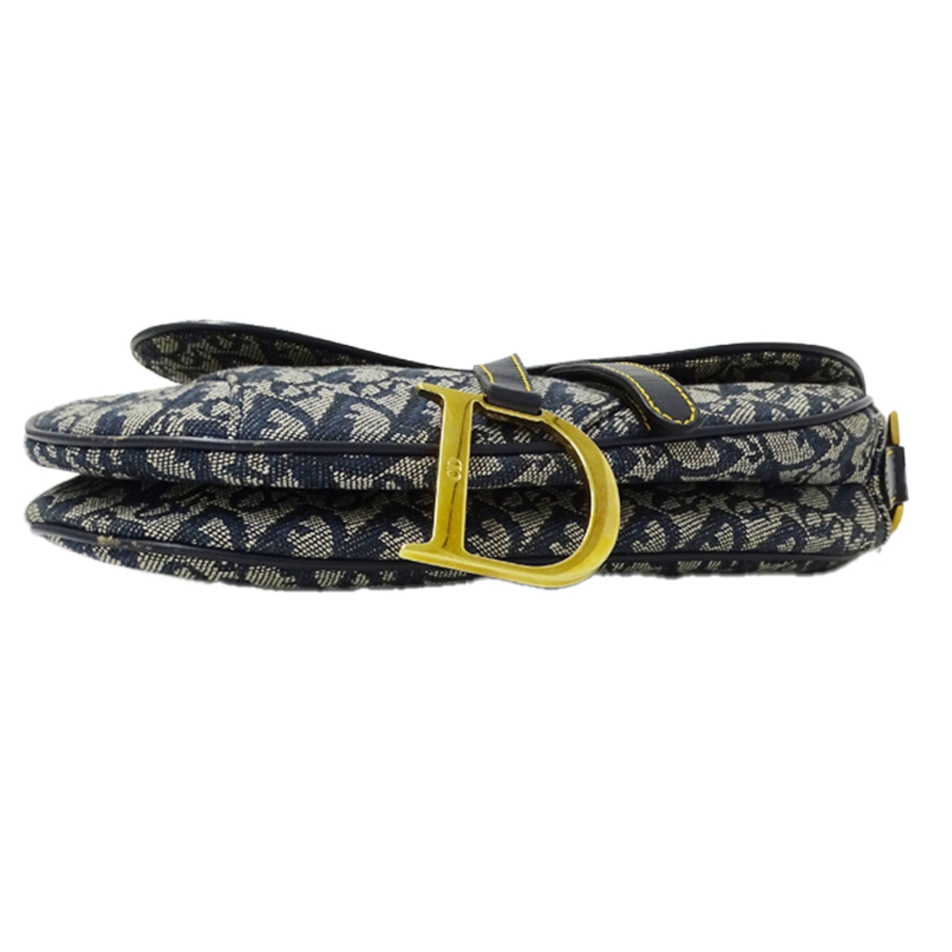 Christian Dior Blue Jacquard Shoulder Bag  