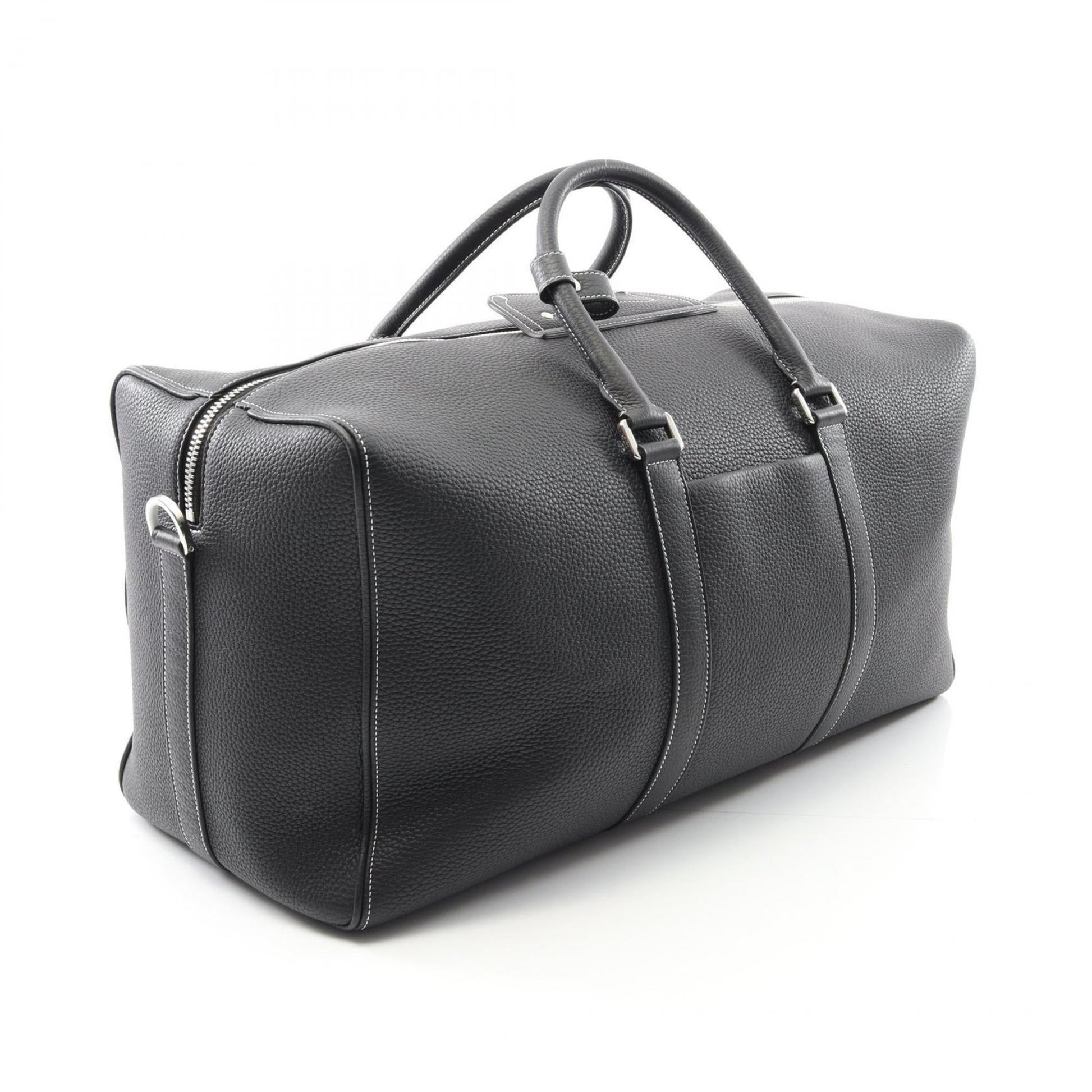 Christian Dior Black Leather Boston Bag  