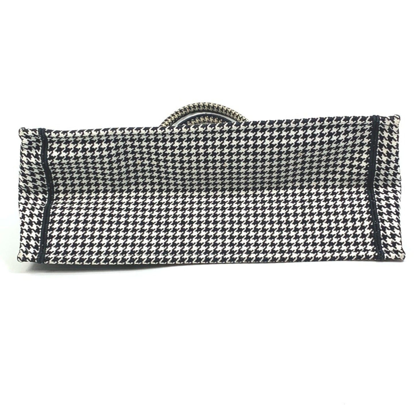 Christian Dior Black White Canvas Shoulder Bag Tote Bag  