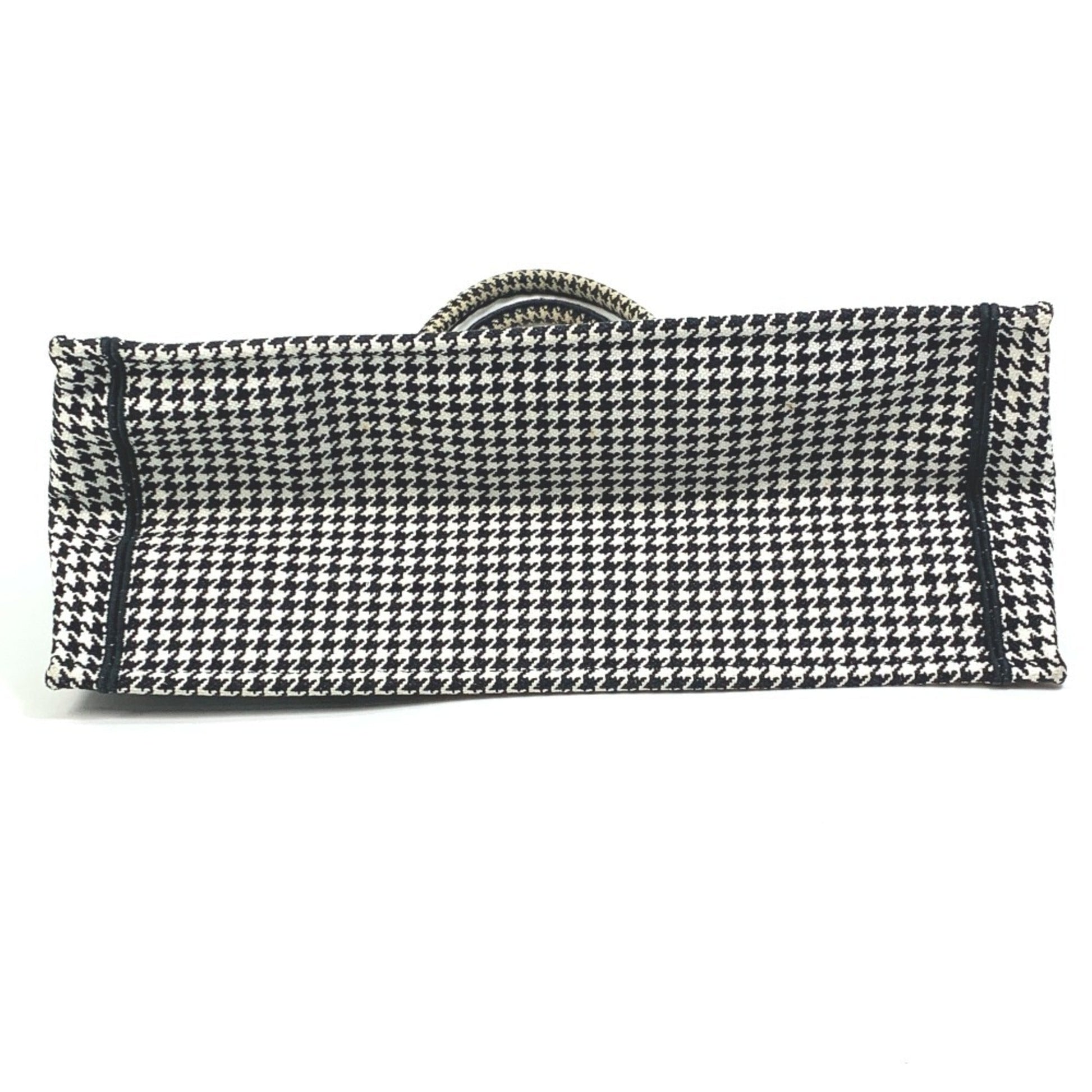 Christian Dior Black White Canvas Shoulder Bag Tote Bag  