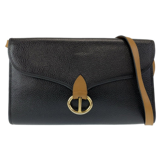 Christian Dior Black Leather Pochette Shoulder Bag  