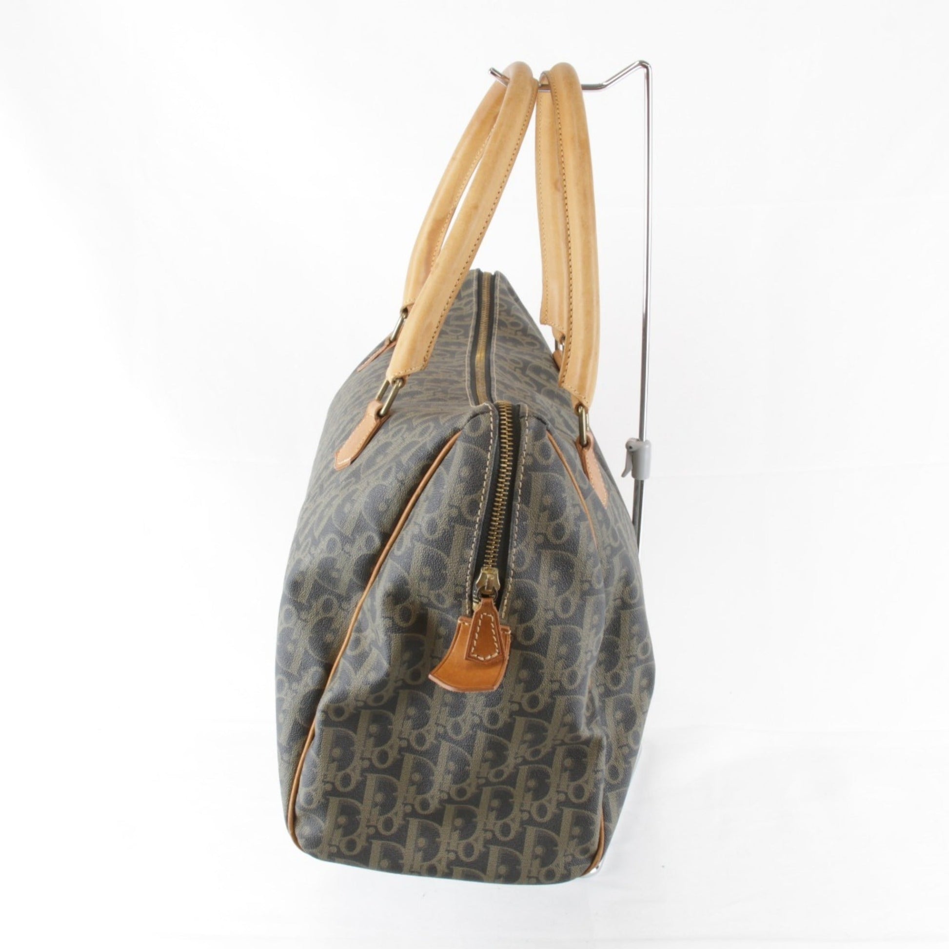 Christian Dior Brown Trotter Boston Bag  